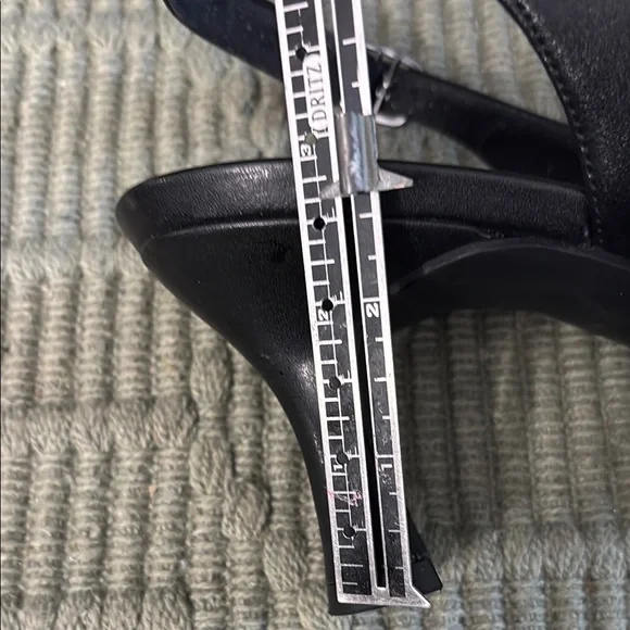 Clarks Black Heeled Slingback Shoes - Picture 10 of 10